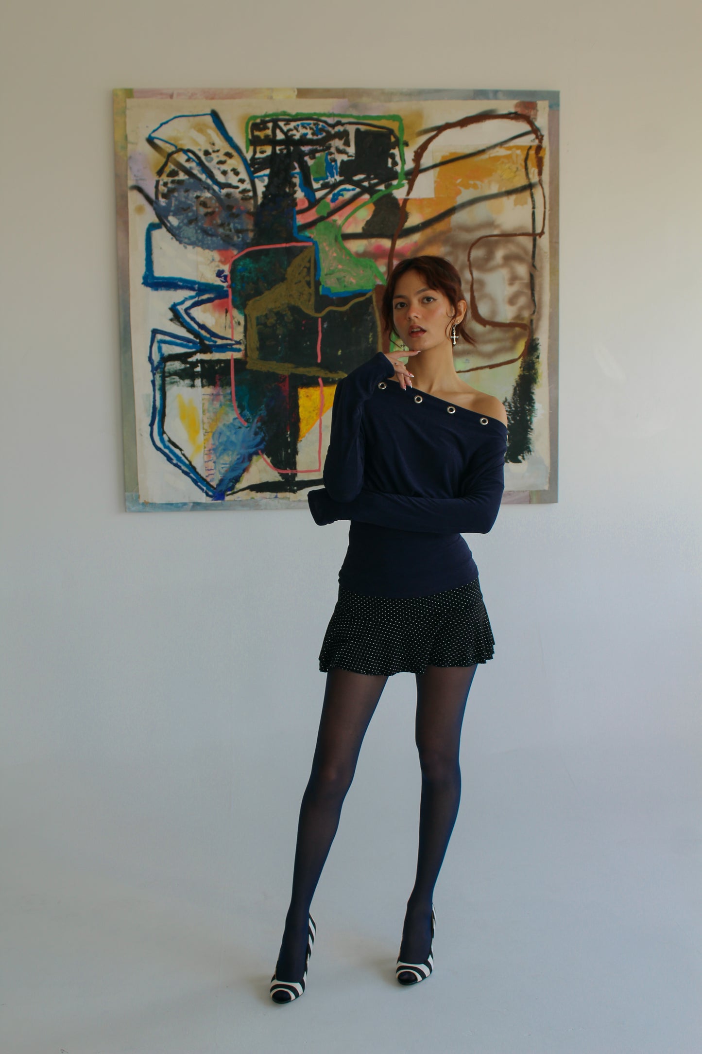 SUZIE TOP IN MIDNIGHT BLUE