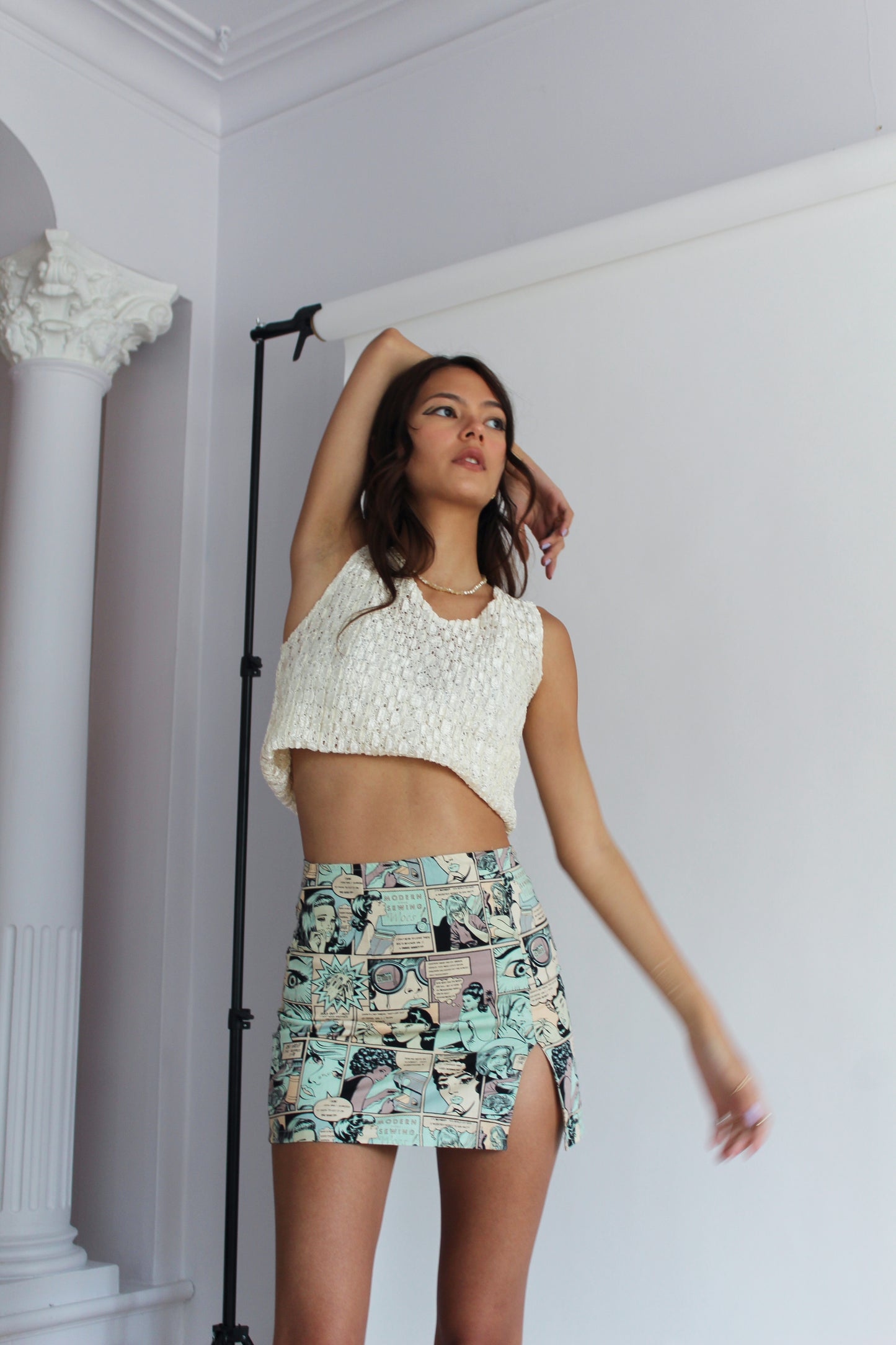 GABY SKIRT IN TEAL